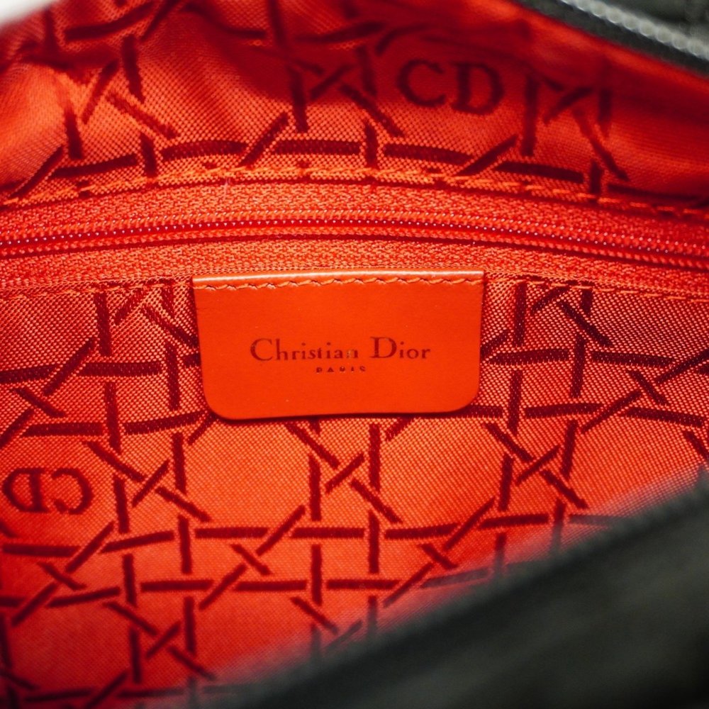 Christian Dior Handbag Cannage Lady Nylon Black Women's - Picture 5 of 14
